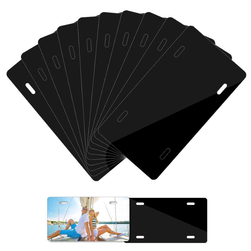 HYHOSHI 10 Pack 0.45mm Blank Automotive License Plate Plates Tag for Custom Design Work - Image 1